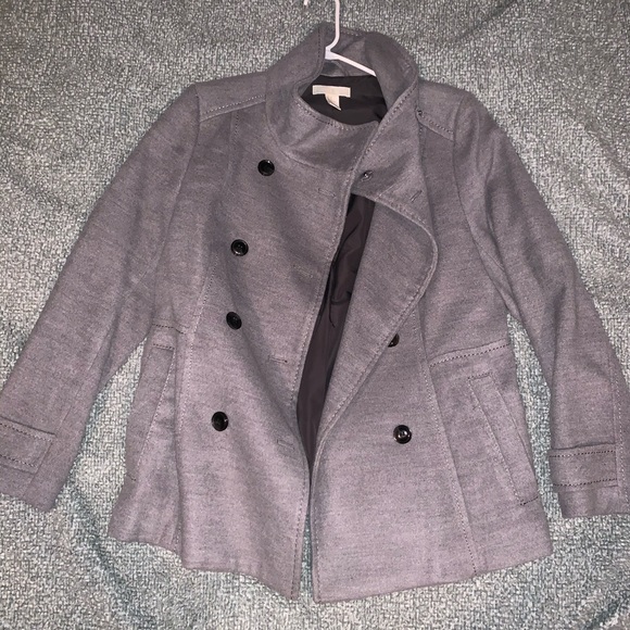 H&M grey peacoat like new - Picture 1 of 2